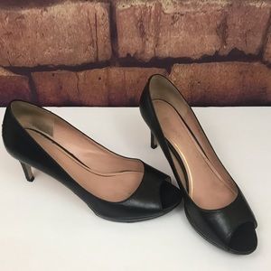 Enzo Angiolini Black Peep Toe Pumps 8.5